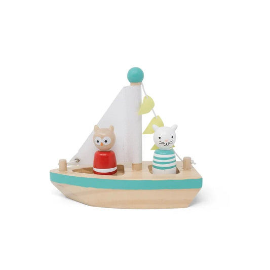 Jack Rabbit Creations Boats & Buddies Bath Toy - Owl & Cat