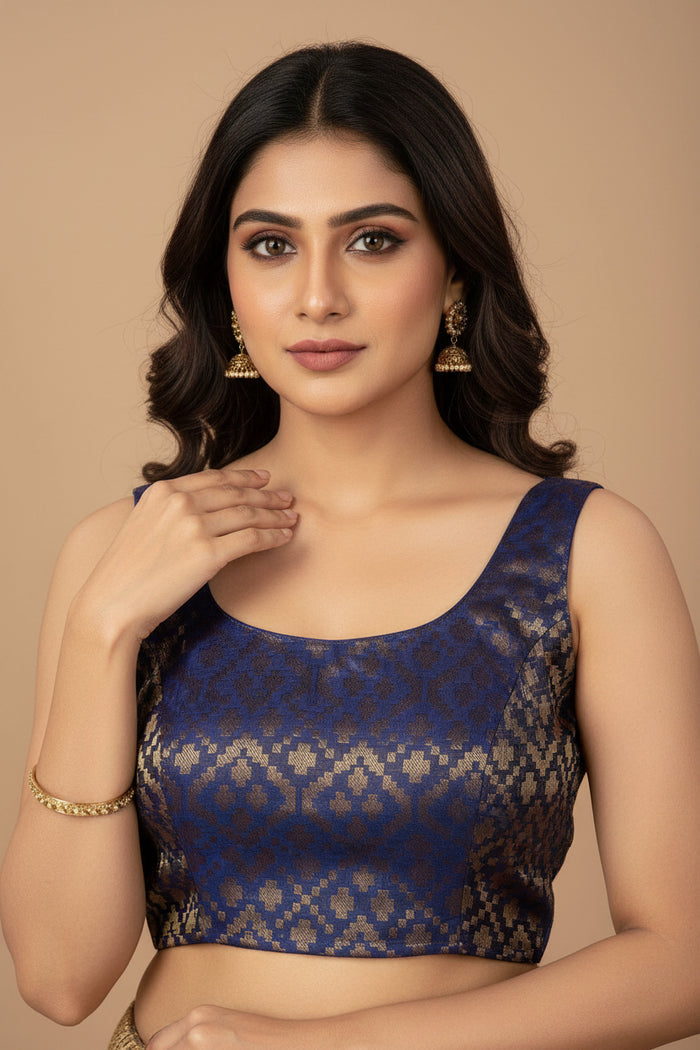 Jacquard silk blouse