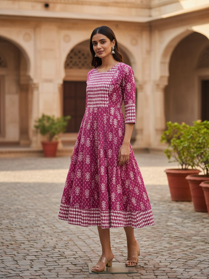 Jaipur cotton long kurti
