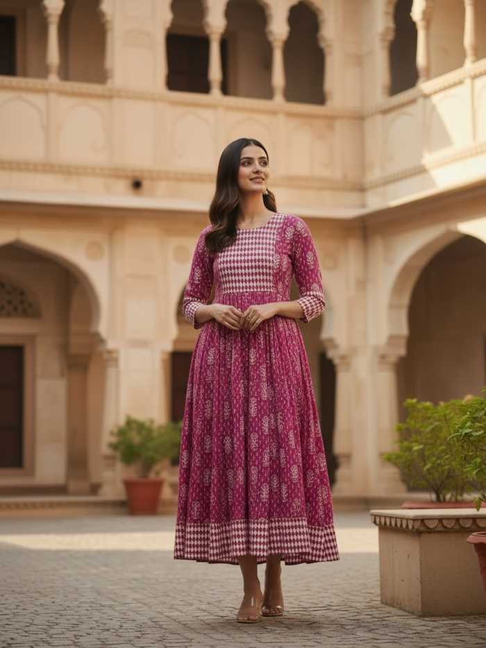 Jaipur cotton long kurti