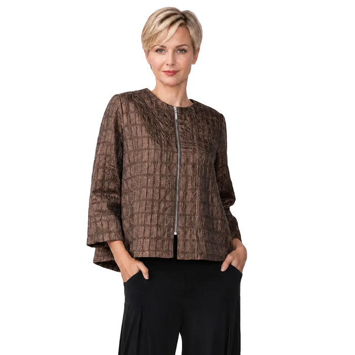 Just In! Textured Jacquard Knit Hi-Low Jacket - C1170J