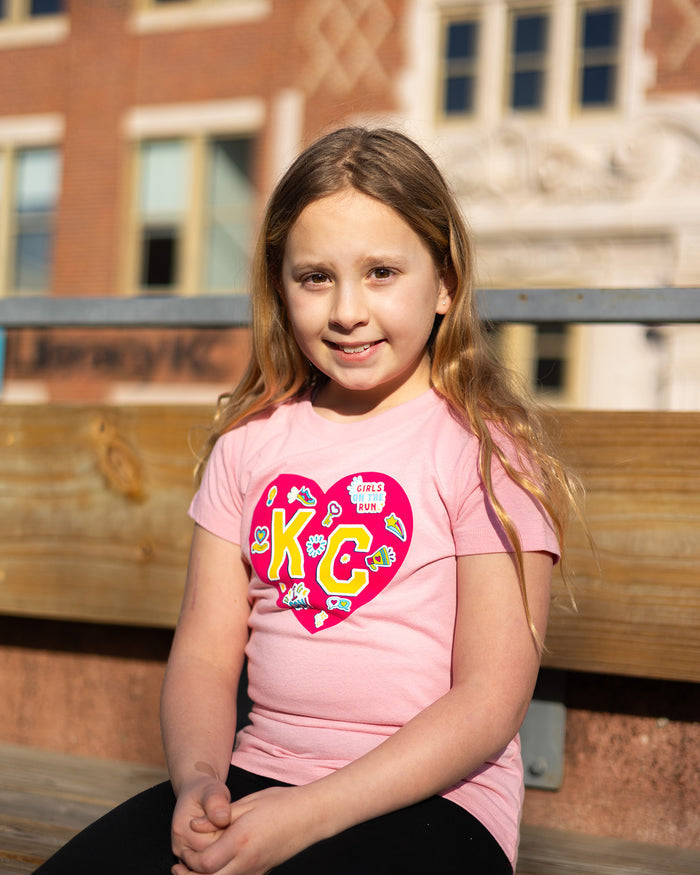 Kids GOTR KC Heart Pink T-Shirt