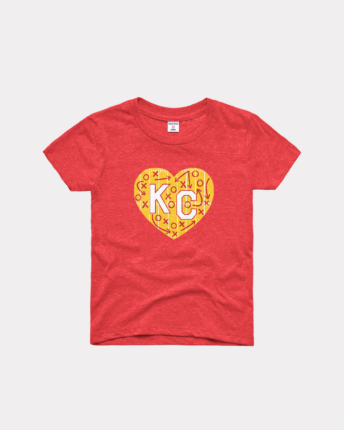 Kid's Playmaker KC Heart Heather Red T-Shirt