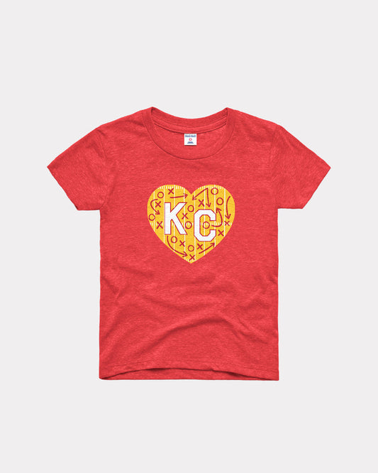 Kid's Playmaker KC Heart Heather Red T-Shirt