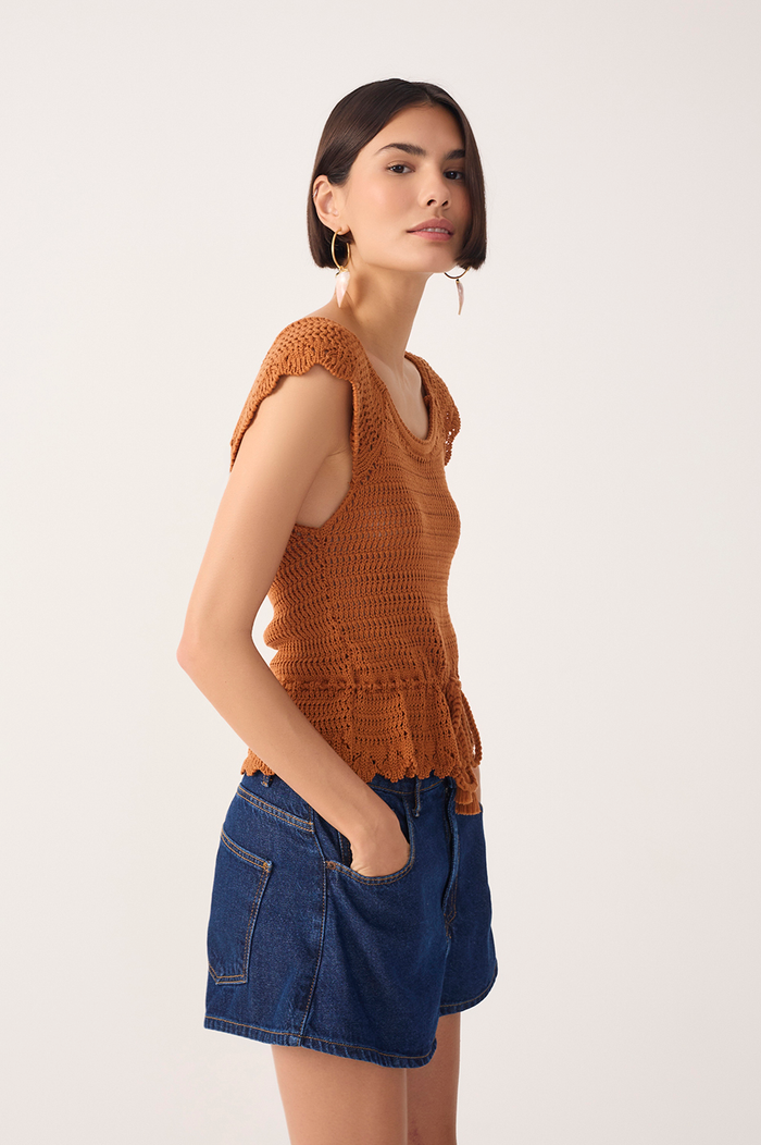 Knit Tie Detail Blouse_3