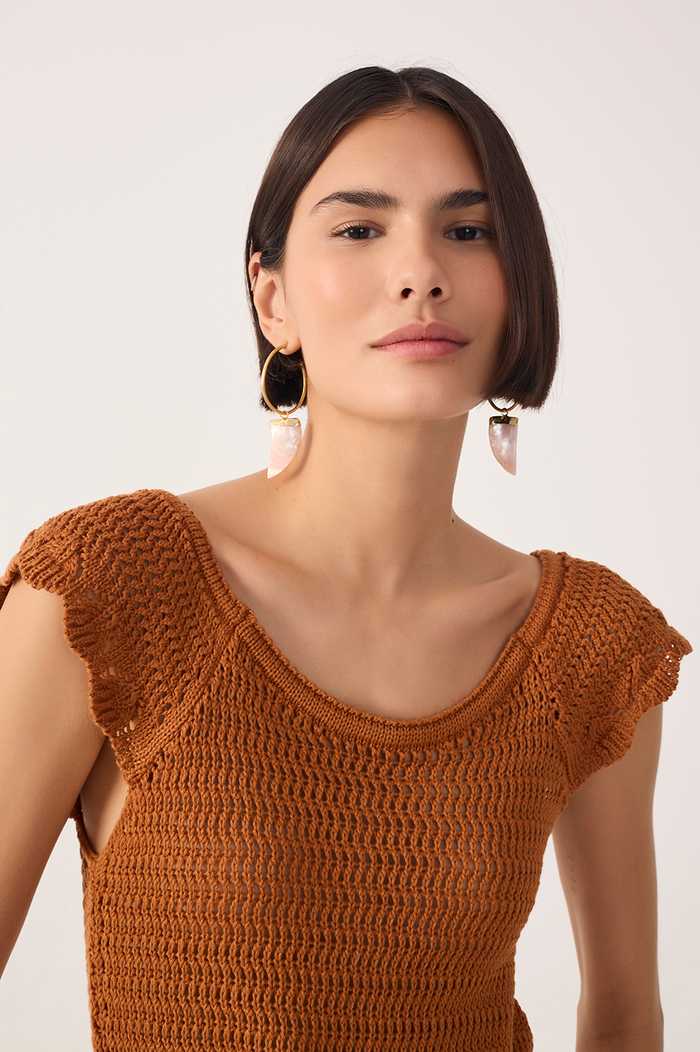 Knit Tie Detail Blouse