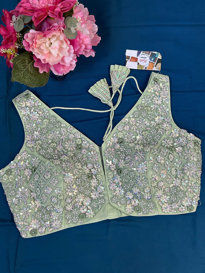 Kurti Connection USA Embroidered Sleeveless Blouse