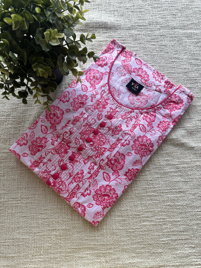 L size Printed Cotton Nighty
