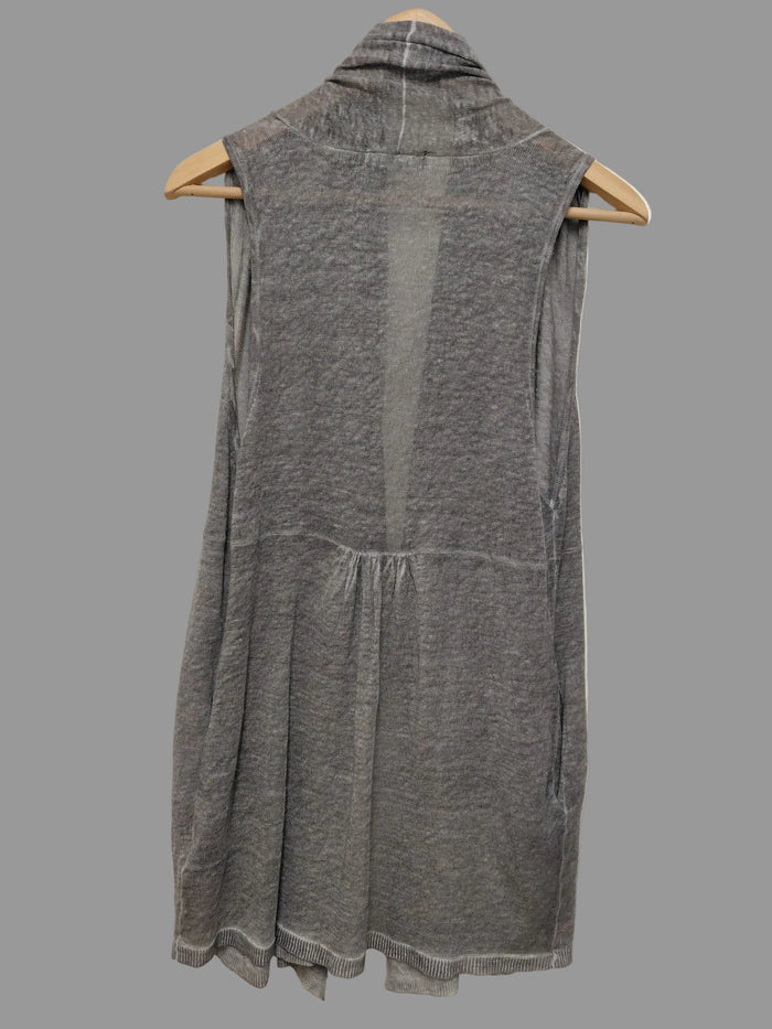 Ladies Mint Velvet Long-Line Sleeveless Cardigan 100% Linen UK 12 EU 40