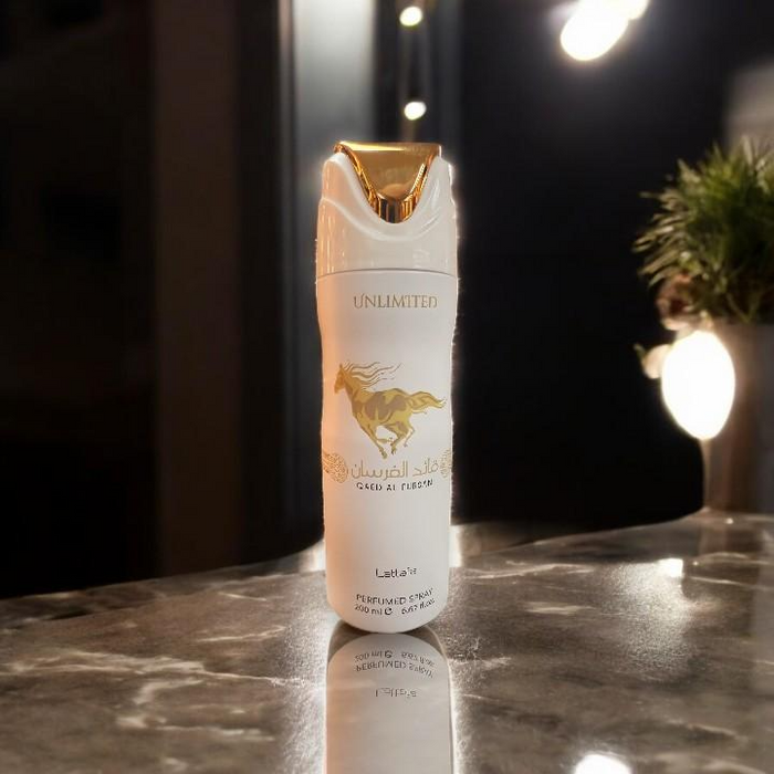 Lattafa Qaed Al Fursan White (Unlimited) – Body Spray 6.7 oz (200ml)