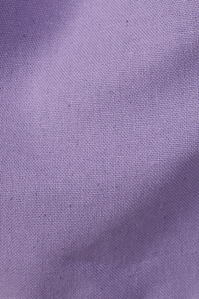 Lilac Sweetheart Neck Smocked Back Linen Top