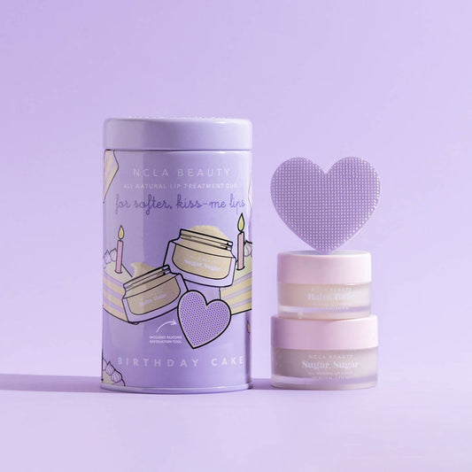 Lip Care Set + Lip Scrubber-Birthday Cake