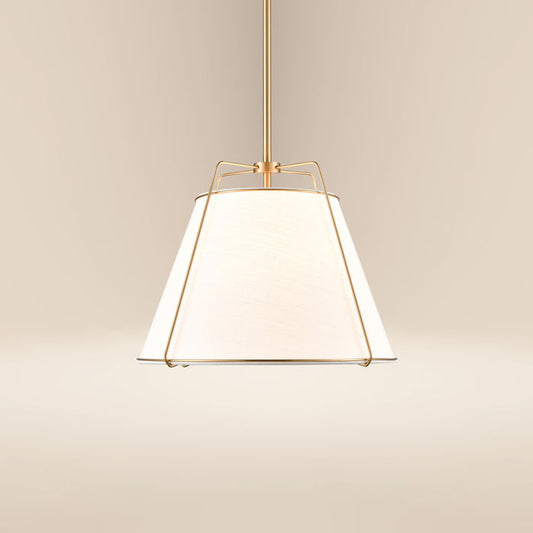 Lise 15" Chandelier | Antique Brass/White