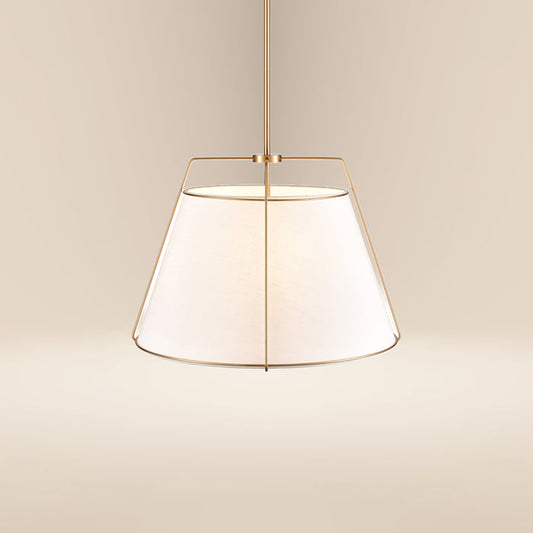 Lise 22" Chandelier | Antique Brass/White
