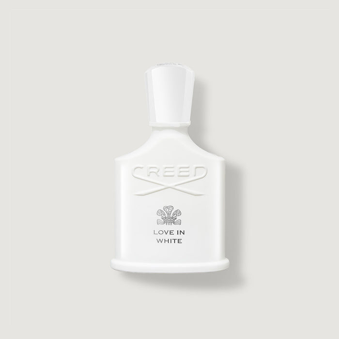 Creed Love In White Eau de Parfum white bottle with white cap - Front View | Creed Fragrances