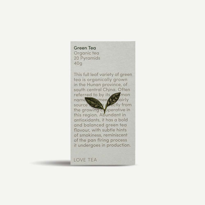 Love Tea - Green Tea Pyramid Bags - 20 Pack - L'Organic