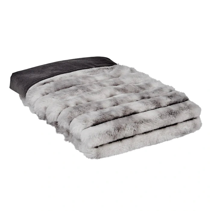 Luxury Throw Blanket | Silver Fox Faux Fur
