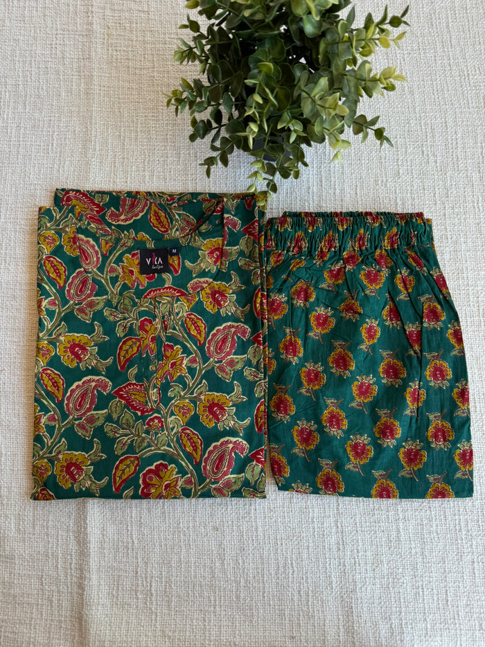 M size printed Co-ord Night suit