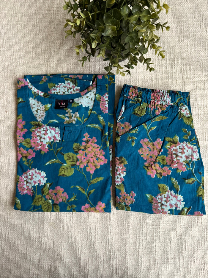 M size printed Co-ord Night suit