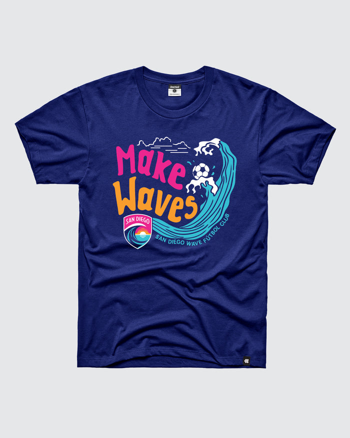 Make San Diego Waves Solid Navy T-Shirt