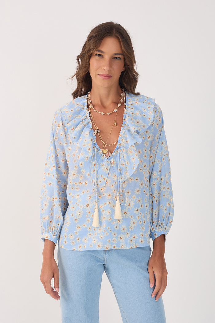 Margaridas Azul Print Tunic_2