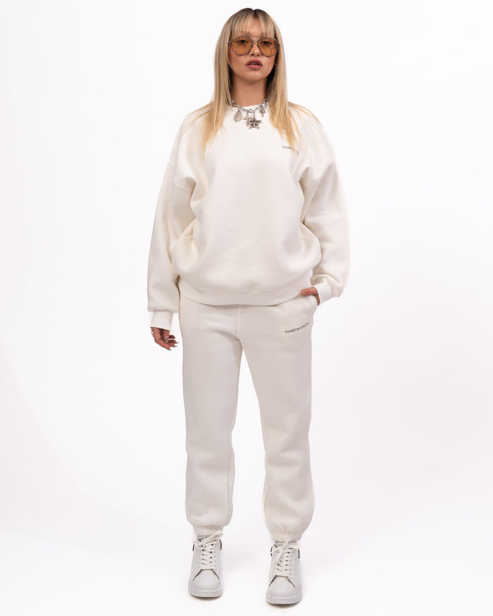 Martin Valen Exclusive Oversized White Sweatshirt Jogger Set (3)