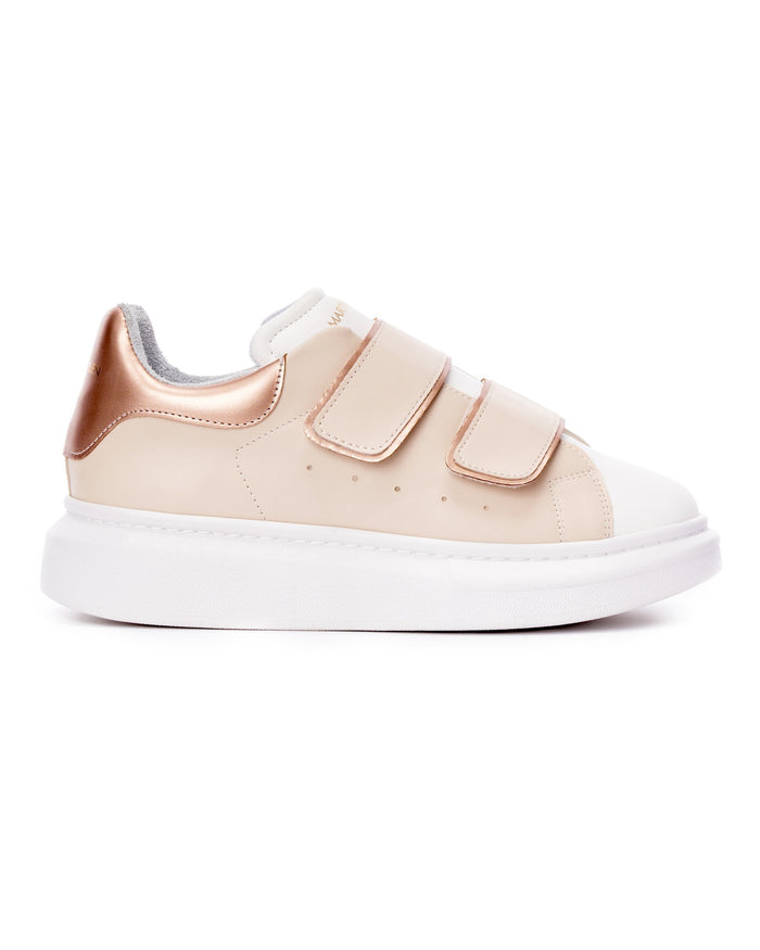 Martin Valen Velocanto’ Women's Laceless Beige Chunky Shoes