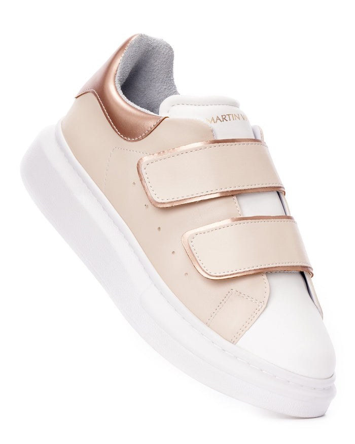 Martin Valen Velocanto’ Women's Laceless Beige Chunky Shoes (4)