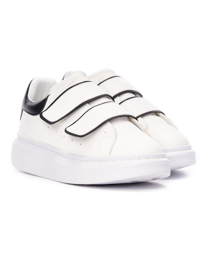 ‘Martin Valen Velocanto’ Women's Laceless Black-White Chunky Shoes (2)