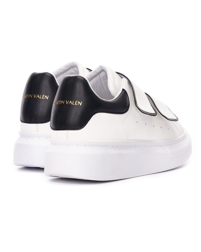 ‘Martin Valen Velocanto’ Women's Laceless Black-White Chunky Shoes (3)