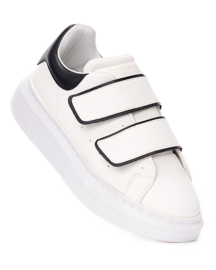 ‘Martin Valen Velocanto’ Women's Laceless Black-White Chunky Shoes (4)