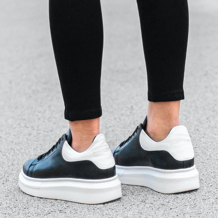 Martin Valen Women’s Chunky Sneakers in Black and White (6)