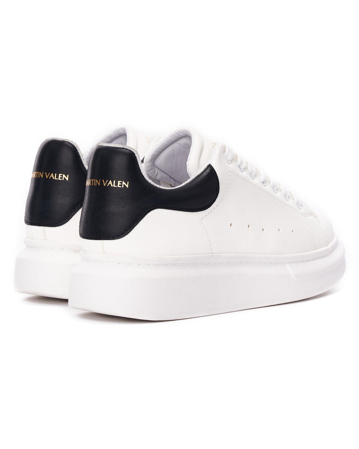 Martin Valen Women's Chunky Sneakers In White and Black (3)