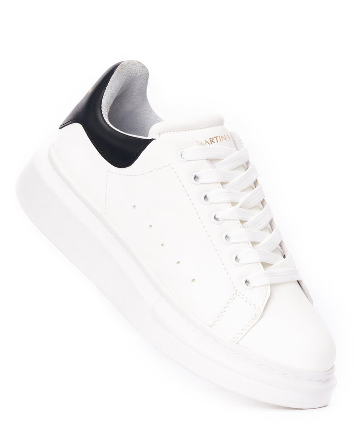 Martin Valen Women's Chunky Sneakers In White and Black (4)