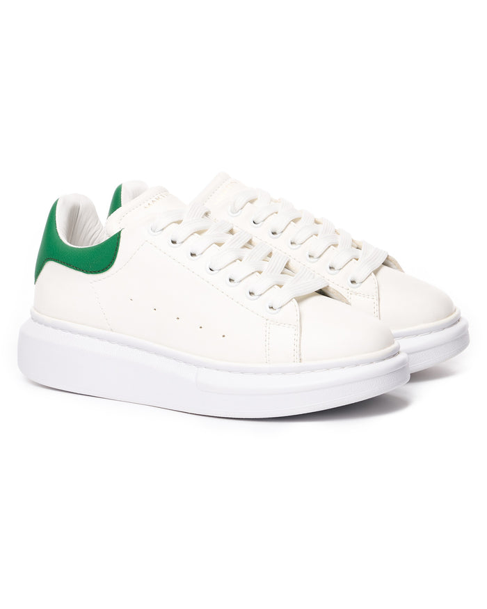 Martin Valen Women’s Chunky Sneakers in White and Green (2)
