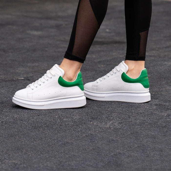 Martin Valen Women’s Chunky Sneakers in White and Green (7)