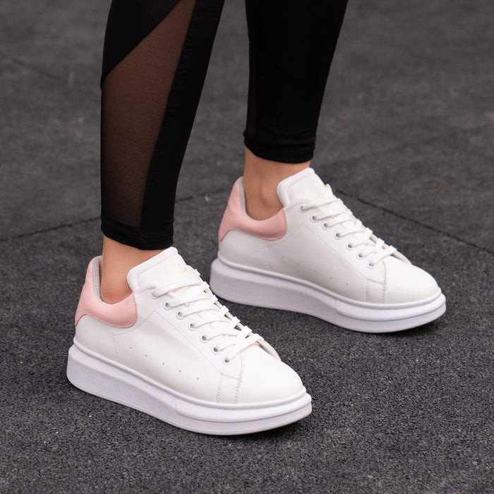 Martin Valen Women’s Chunky Sneakers in White and Pink (2)