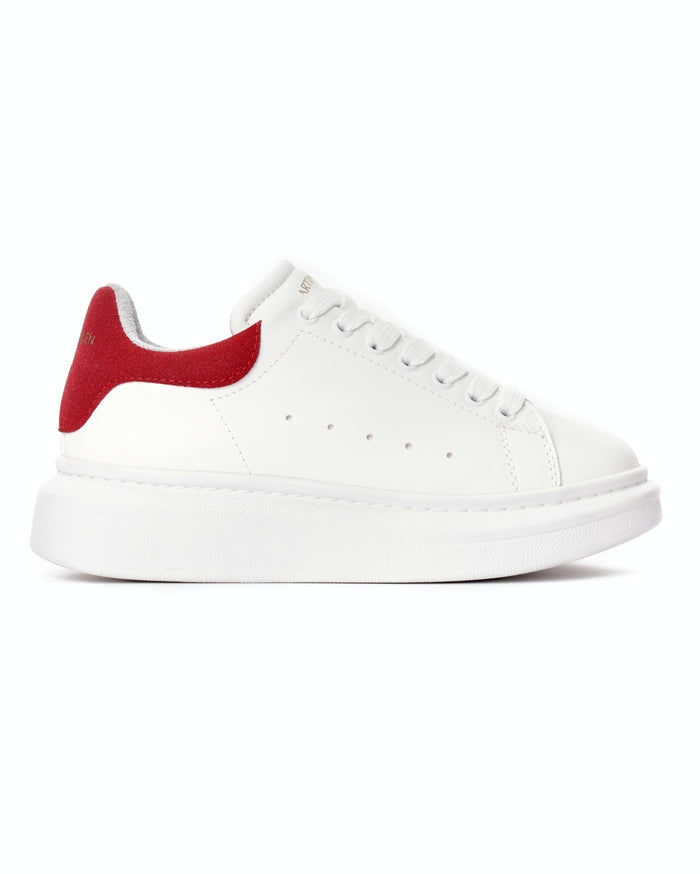Martin Valen Women’s Chunky Sneakers in White and Red