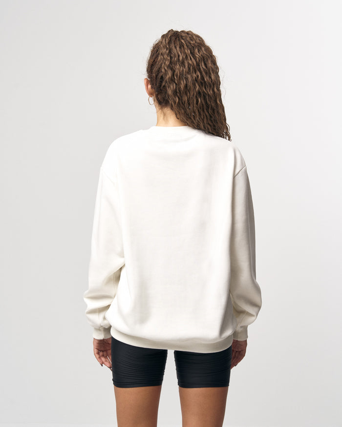Martin Valen Women's Oversized Round-Neck White Sweatshirt (6)