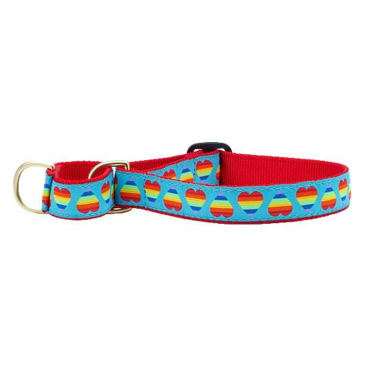 RAINBOW-HEARTS-DOG-COLLAR-MARTINGALE-NO-PULL