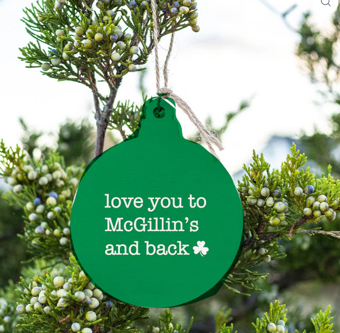 Love You - White on Green