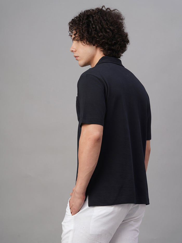 Men's 100% Cotton Polo Pocket T Shirt Navy