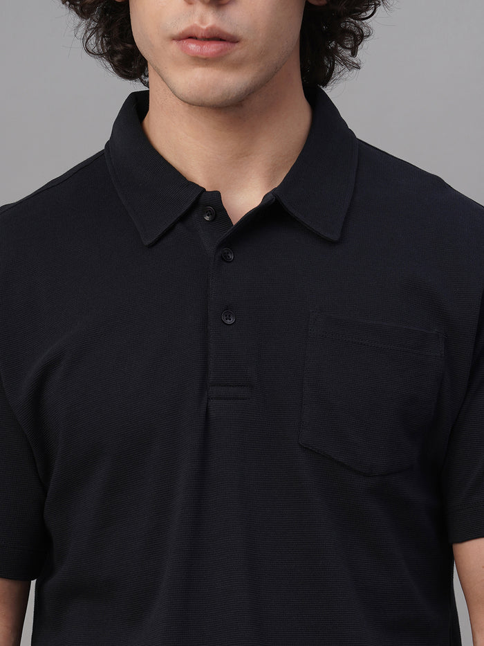 Men's 100% Cotton Polo Pocket T Shirt Navy