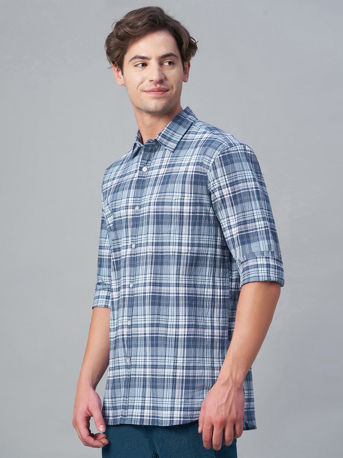 Men's 100% Cotton Regular Collar Shirt Navy