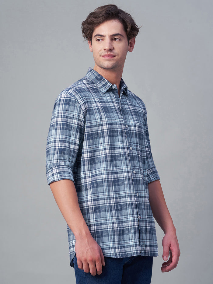Men's 100% Cotton Regular Collar Shirt Navy