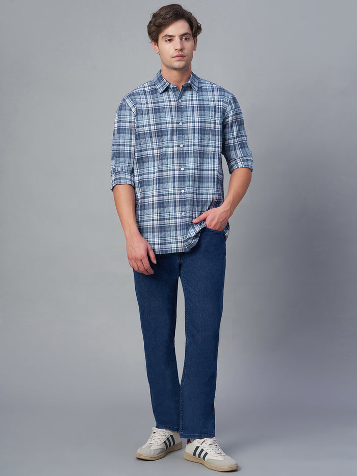 Men's 100% Cotton Regular Collar Shirt Navy