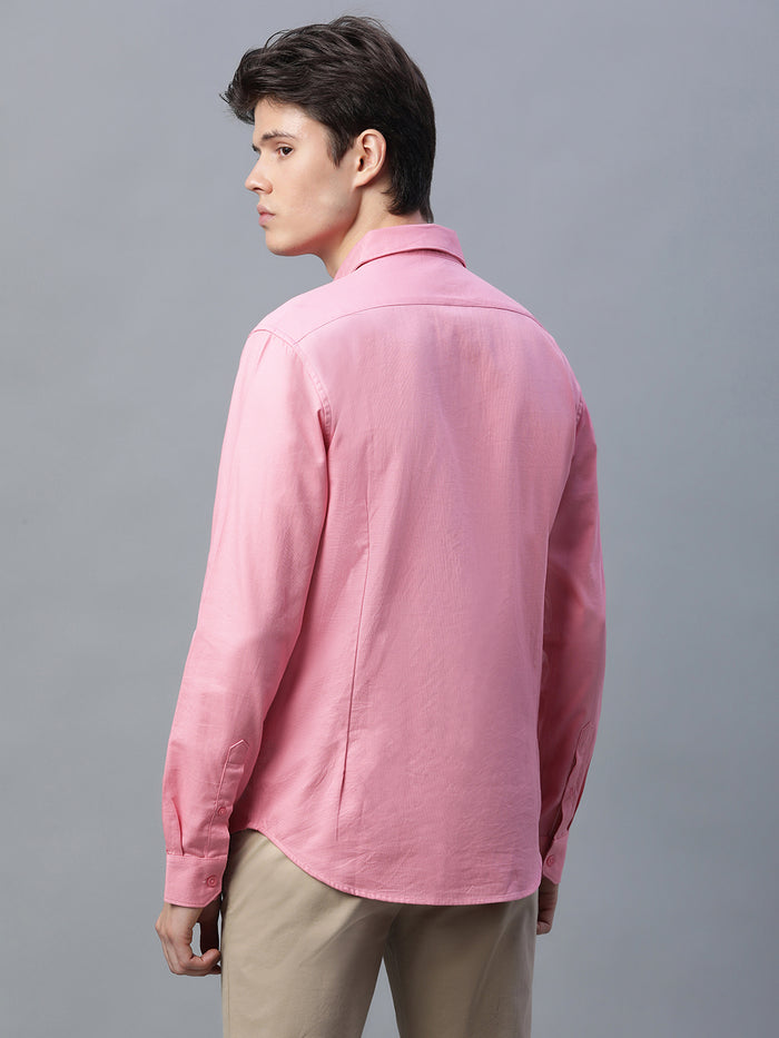 Men's 100% Cotton Slim Fit Shirt Pink