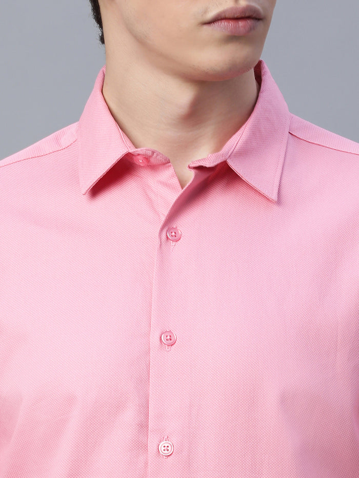 Men's 100% Cotton Slim Fit Shirt Pink