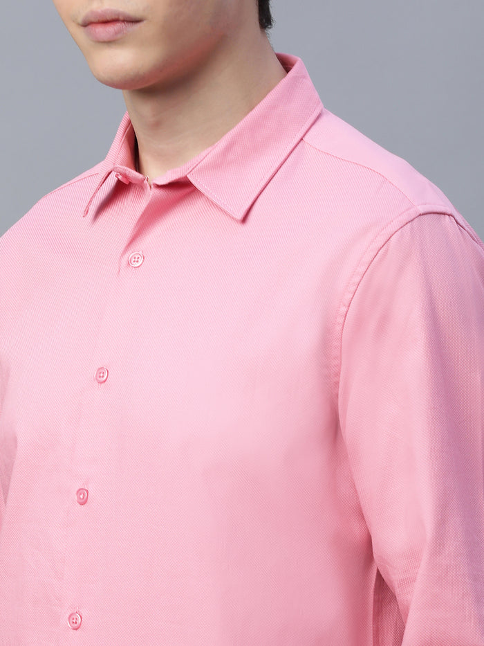 Men's 100% Cotton Slim Fit Shirt Pink