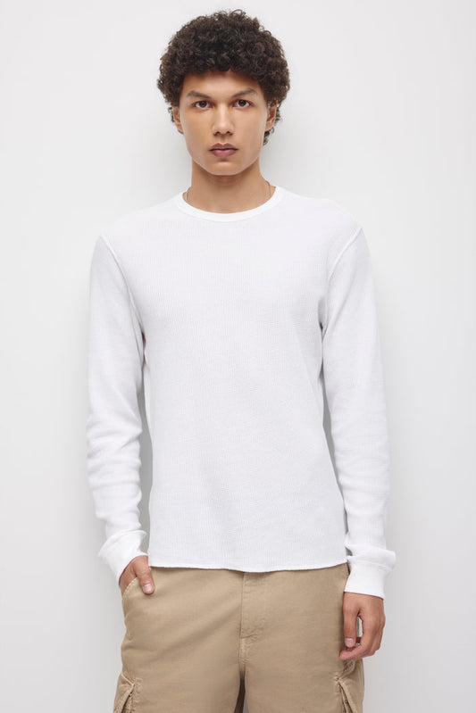 Men's Atlas Waffle Longsleeve in White